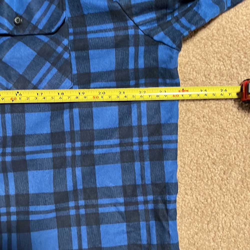 Dickies Men's Blue Plaid flannel Shirt large - Picture 6 of 7